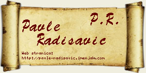 Pavle Radisavić vizit kartica
